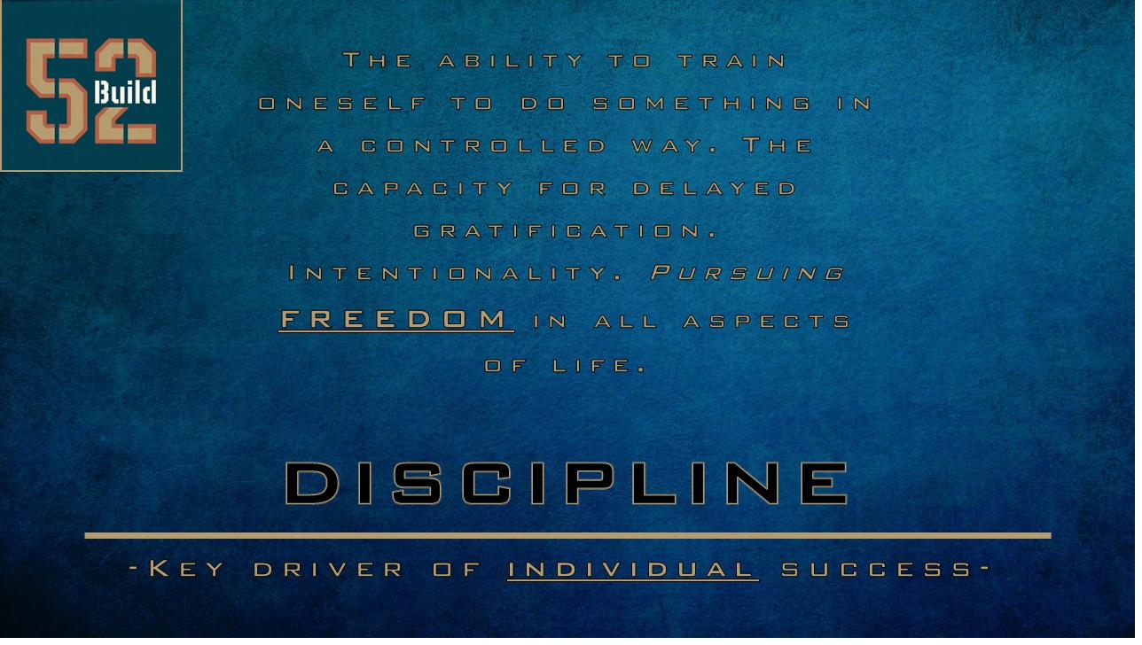 Discipline — Key driver of individual success