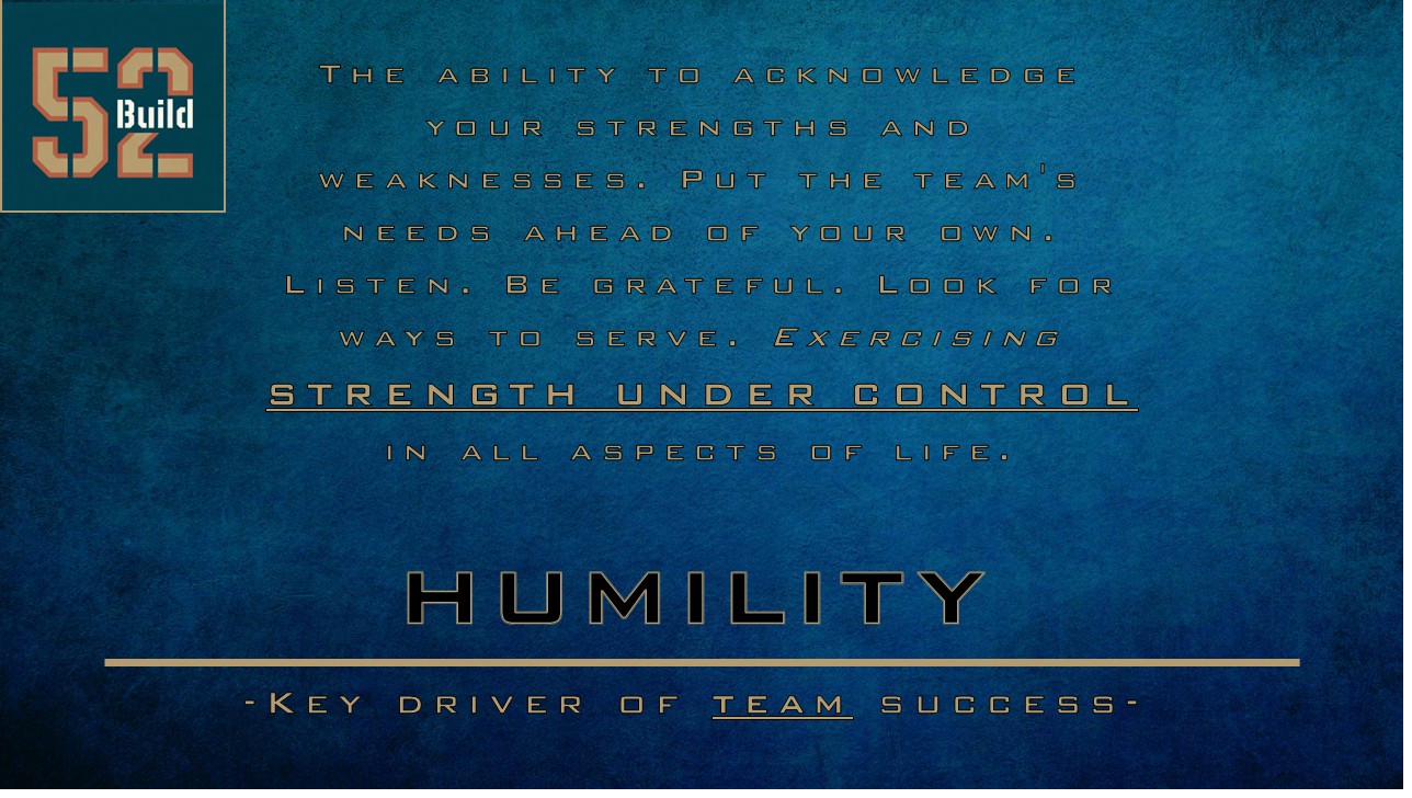 Humility — Key driver of team success